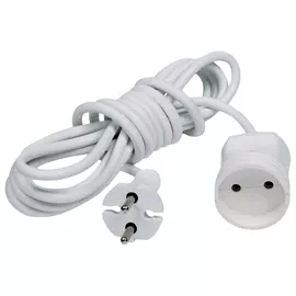 удлинитель РЕАЛЬНАЯ ЭЛЕКТРИКА 5м 1 гнездо б/з ПВС 2х0,75 белый