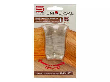 угол эластичный внутренний для плинтуса ПВХ SALAG NGF 56мм Дуб каньон 1шт.