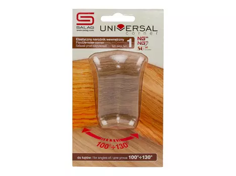 угол эластичный внутренний для плинтуса ПВХ SALAG NGF 56мм Дуб античный 1шт.