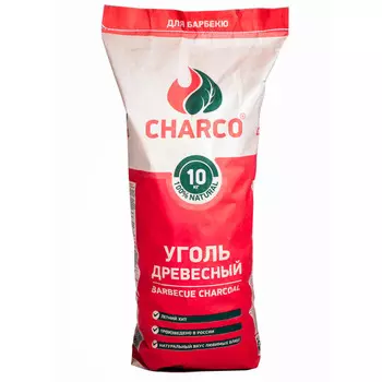 уголь CHARCO древесный 10кг