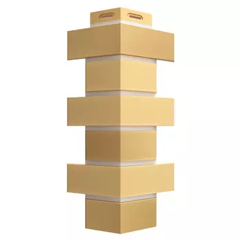 угол для фасадной панели DOCKE Flemish жёлтый жжёный 420мм