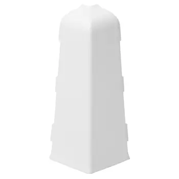 угол наружный для плинтуса ПВХ SALAG Lima 72мм Белый 1шт.