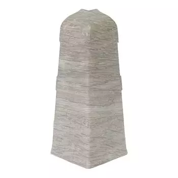 угол наружный для плинтуса ПВХ SALAG Lima 72мм Дуб Арктический Морской 1шт.