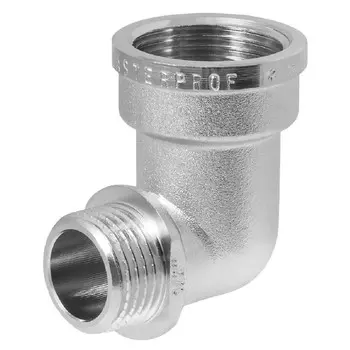 угольник переходной MPF 3/4"х1/2" ВР/НР с ограничителем латунь резьба