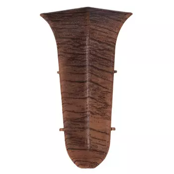 угол внутренний для плинтуса LIDER 62мм глянец дуб тёмно-коричневый 2шт.