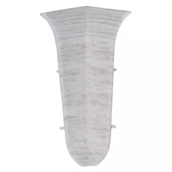 угол внутренний для плинтуса LIDER 62мм груша белая 2шт.