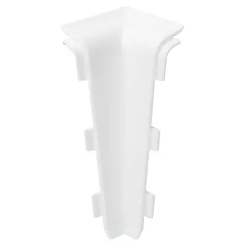 угол внутренний для плинтуса ПВХ SALAG Lima 72мм Белый 1шт.