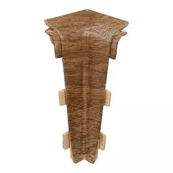 угол внутренний для плинтуса ПВХ SALAG Lima 72мм Дуб Польский 1шт.