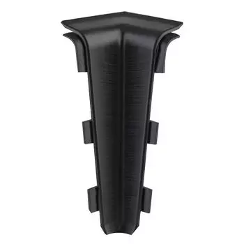 угол внутренний для плинтуса ПВХ SALAG Lima 72мм Чёрный 1шт.