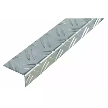 уголок алюминиевый рифленый 65,6x35,5х1,5x1000мм