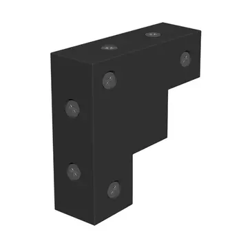 уголок декоративный Лофт 75х75x25мм чёрный матовый