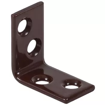 уголок мебельный 25х25х15х2мм 4винта коричневый