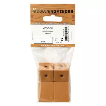 уголок монтажный 24х25мм вишня 4шт