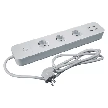 умный удлинитель c usb NAVIGATOR WiFi 1,5м 3-местный 16А белый