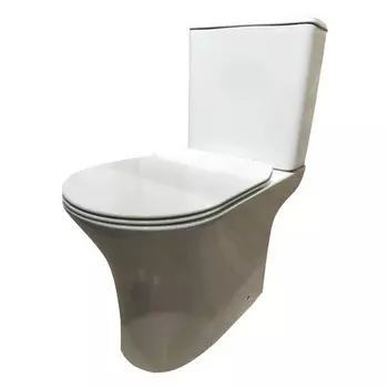 унитаз-компакт ALCORA Adele горизонтальный безободковый микролифт быстросъемное сиденье