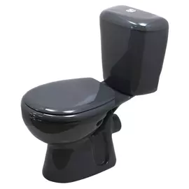 унитаз-компакт с сиденьем КЕРАМИН Гранд графит с горизонтальным выпуском