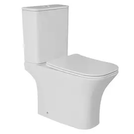 унитаз-компакт VITARTA Calipso безободковый горизонтальный выпуск двухрежимный слив сиденье микролиф