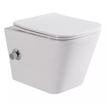 унитаз подвесной BELBAGNO Due с функцией биде со смесителем безободковый микролифт