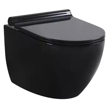 унитаз подвесной VITARTA Cuper безободковый микролифт черный