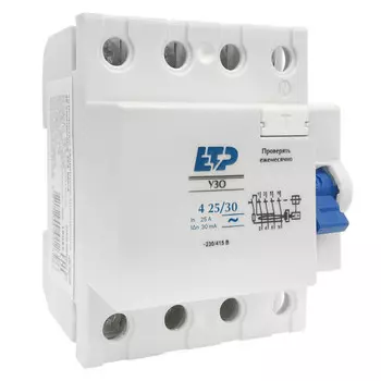 устройство защитного отключения ETP 4P 25А тип АС 30 мА 4,5 кА