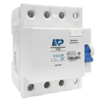 устройство защитного отключения ETP 4P 63А тип АС 30 мА 4,5 кА