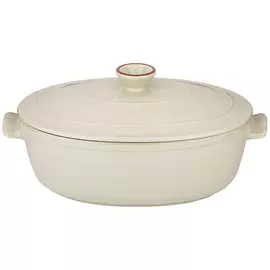 утятница AGNESS Modern kitchen 5л 39х24х18см овальная керамика бежевая