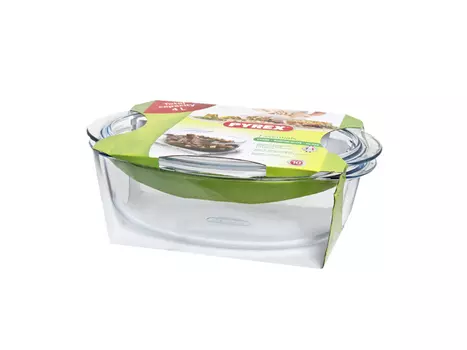 утятница PYREX 4л 33х20см жаростойкое стекло с крышкой