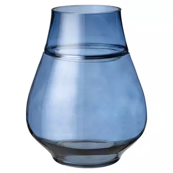 ваза BRONCO Nova blue 16х20см стекло синяя