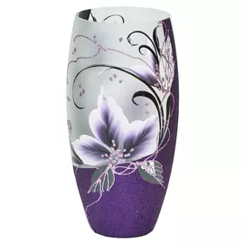 ваза Фиолетовый цвет 30см бочка стекло ручная роспись