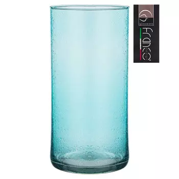ваза FRANCO Azure Drops 26см стекло голубой