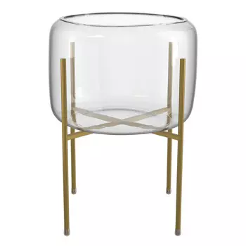 ваза QWERTY Alphea 16х20см на матовой подставке стекло прозрачное