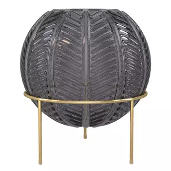 ваза QWERTY Irida 20х28см на глянцевой подставке стекло графитовое