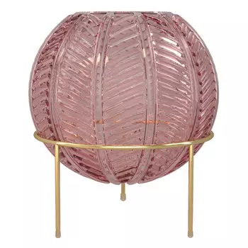 ваза QWERTY Irida 20х28см на глянцевой подставке стекло розовое