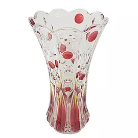 ваза STOVILLI 25см стекло дизайн 1 красный декор