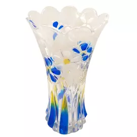 ваза STOVILLI 25см стекло дизайн 2 голубой декор