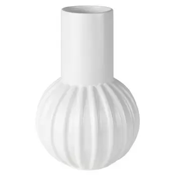 ваза TODELIA Гармоника 27см керамика белая
