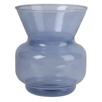 ваза TODELIA Жасмин 13см стекло голубая