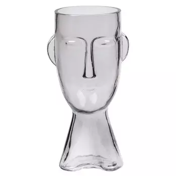ваза ВЕЩИЦЫ Фейс прозрачная 23,5см стекло