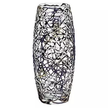 ваза Вуаль 25см бочка стекло ручная роспись