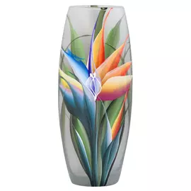 ваза Яркий букет 25см бочка стекло ручная роспись