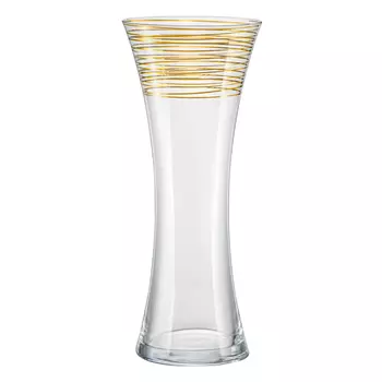 ваза Золотые спирали 34см стекло