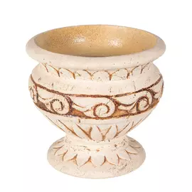 вазон Медиус 6л 27х25см молочный шамот