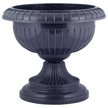 вазон на ножке большой D39,5см тёмный камень