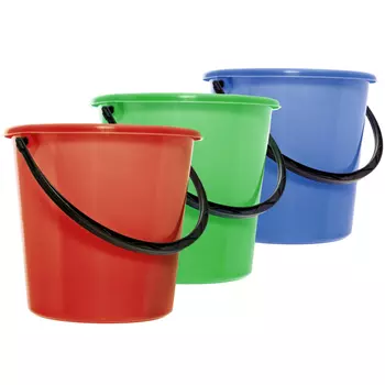 ведро ПОЛИМЕРБЫТ 10л круглое пластик без крышки микс цвета