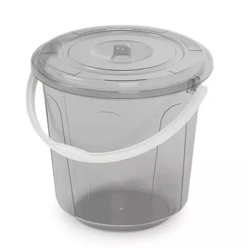 ведро Хозяюшка 5л с крышкой микс цвета пластик