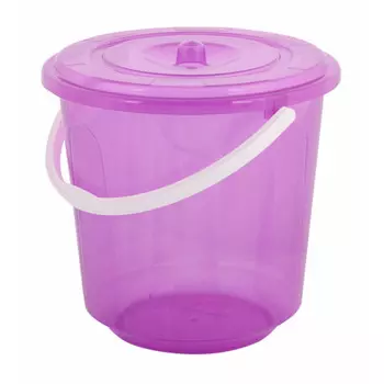 ведро Хозяюшка 5л с крышкой микс цвета пластик