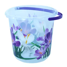 ведро IDEA Деко Крокусы 5л круглое пластик