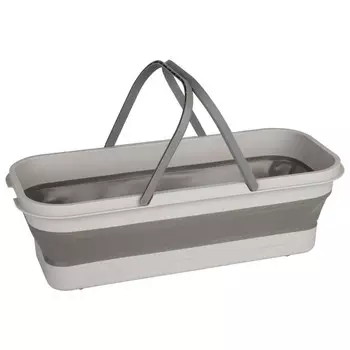 ведро РЫЖИЙ КОТ 13л без крышки прямоугольное складное пластик, резина