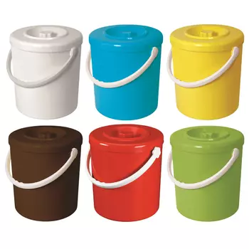 ведро COSMOPLAST 15л круглое пластик с крышкой в ассортименте