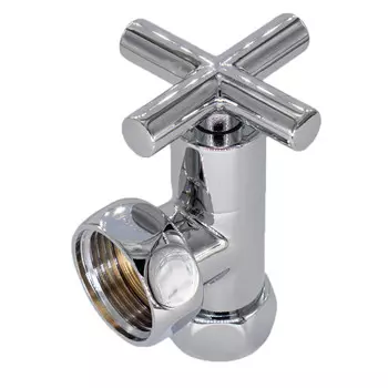 вентиль угловой для полотенцесушителя СТМ 1"х3/4" ВР/ВР ручка-крест хром